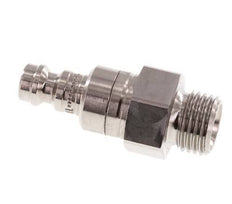 RVS 316L DN 5 Luchtkoppeling Insteeknippel G 1/4 inch Buitendraad Double Shut-Off