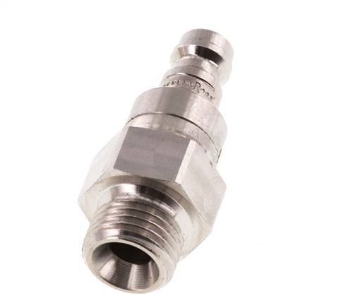 RVS 316L DN 5 Luchtkoppeling Insteeknippel G 1/4 inch Buitendraad Double Shut-Off