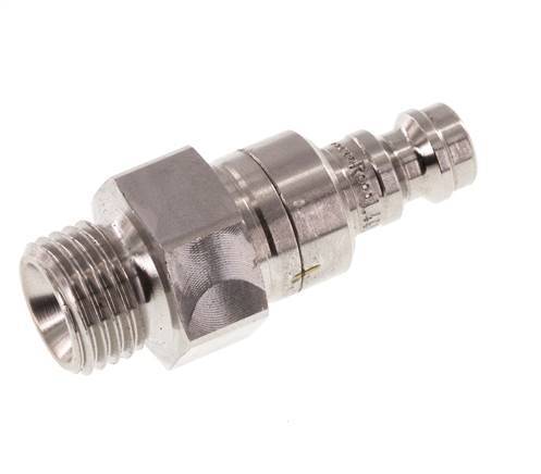RVS 316L DN 5 Luchtkoppeling Insteeknippel G 1/4 inch Buitendraad Double Shut-Off