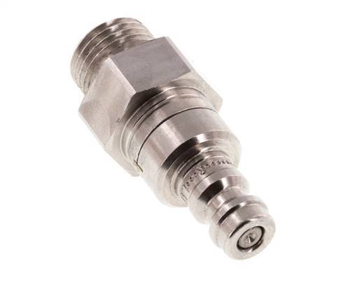 RVS 316L DN 5 Luchtkoppeling Insteeknippel G 1/4 inch Buitendraad Double Shut-Off