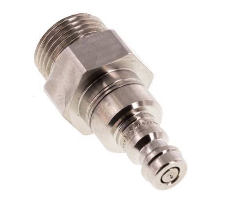 RVS 316L DN 5 Luchtkoppeling Insteeknippel G 3/8 inch Buitendraad Double Shut-Off