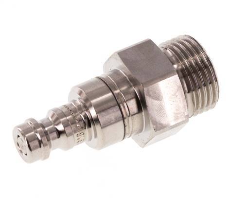 RVS 316L DN 5 Luchtkoppeling Insteeknippel G 3/8 inch Buitendraad Double Shut-Off