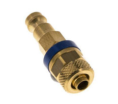 Messing DN 5 Blauw Luchtkoppeling Insteeknippel 6x8 mm Push-On