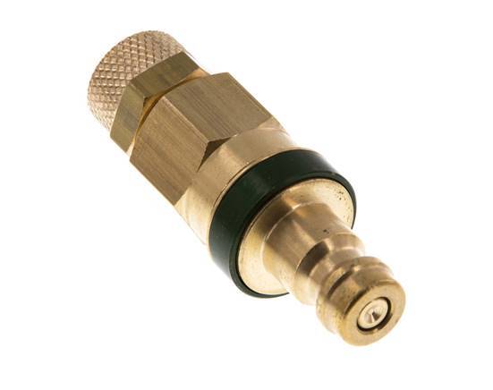 Messing DN 5 Groen Luchtkoppeling Insteeknippel 4x6 mm Push-On Double Shut-Off