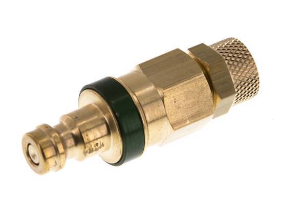 Messing DN 5 Groen Luchtkoppeling Insteeknippel 4x6 mm Push-On Double Shut-Off