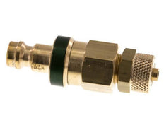 Messing DN 5 Groen Luchtkoppeling Insteeknippel 4x6 mm Push-On Double Shut-Off