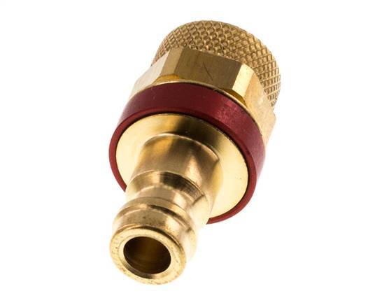 Messing DN 5 Rood Luchtkoppeling Insteeknippel 6x8 mm Push-On