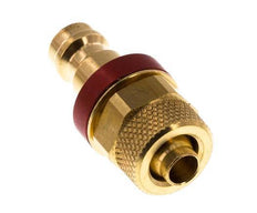 Messing DN 5 Rood Luchtkoppeling Insteeknippel 6x8 mm Push-On