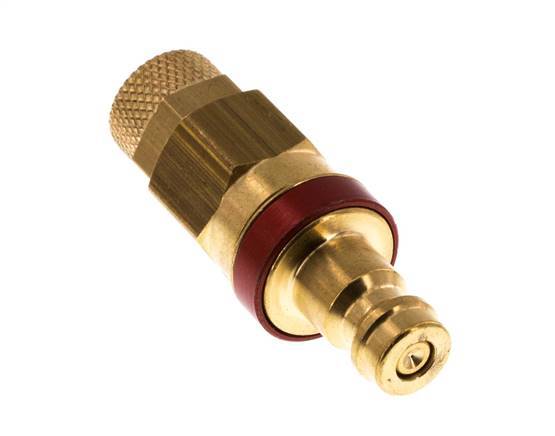 Messing DN 5 Rood Luchtkoppeling Insteeknippel 4x6 mm Push-On Double Shut-Off