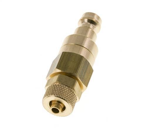 Messing DN 5 Luchtkoppeling Insteeknippel 4x6 mm Push-On Double Shut-Off