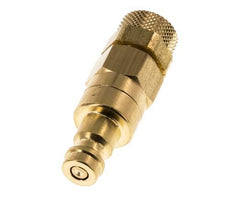 Messing DN 5 Luchtkoppeling Insteeknippel 6x8 mm Push-On Double Shut-Off