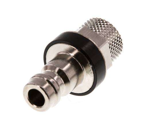 Vernikkeld Messing DN 5 Zwart Luchtkoppeling Insteeknippel 4x6 mm Push-On