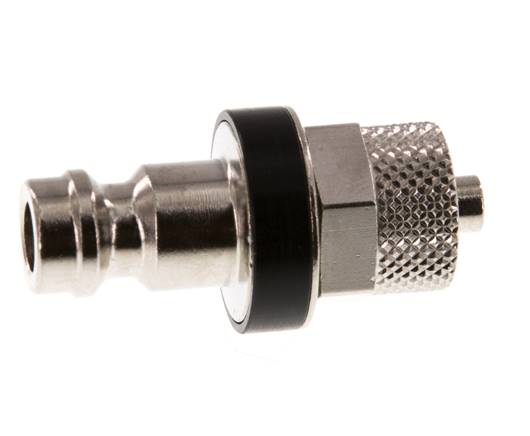Vernikkeld Messing DN 5 Zwart Luchtkoppeling Insteeknippel 4x6 mm Push-On