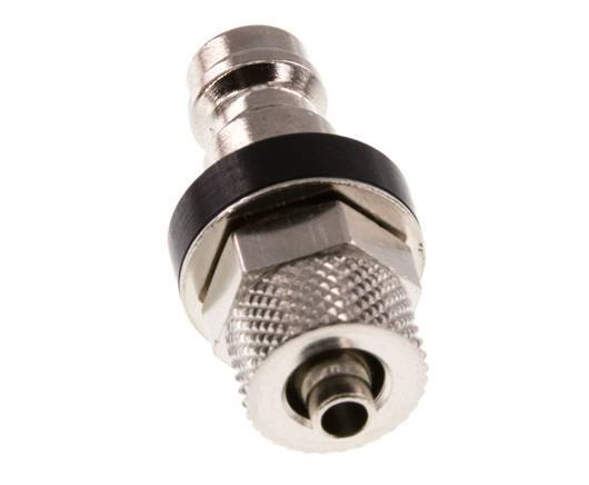 Vernikkeld Messing DN 5 Zwart Luchtkoppeling Insteeknippel 4x6 mm Push-On