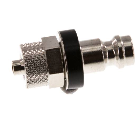 Vernikkeld Messing DN 5 Zwart Luchtkoppeling Insteeknippel 4x6 mm Push-On