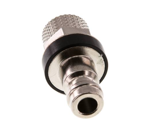 Vernikkeld Messing DN 5 Zwart Luchtkoppeling Insteeknippel 4x6 mm Push-On