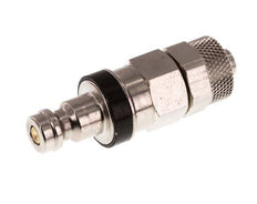 Vernikkeld Messing DN 5 Zwart Luchtkoppeling Insteeknippel 6x8 mm Push-On Double Shut-Off