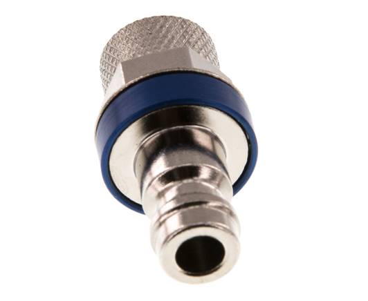 Vernikkeld Messing DN 5 Blauw Luchtkoppeling Insteeknippel 4x6 mm Push-On