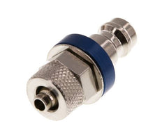 Vernikkeld Messing DN 5 Blauw Luchtkoppeling Insteeknippel 4x6 mm Push-On