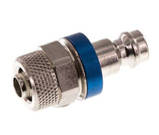 Vernikkeld Messing DN 5 Blauw Luchtkoppeling Insteeknippel 6x8 mm Push-On