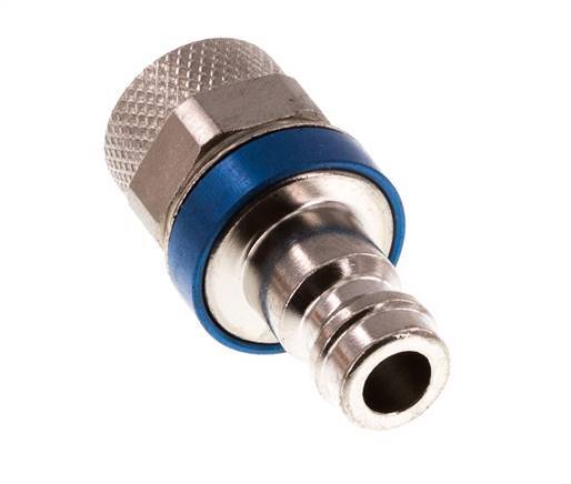 Vernikkeld Messing DN 5 Blauw Luchtkoppeling Insteeknippel 6x8 mm Push-On