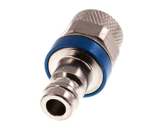 Vernikkeld Messing DN 5 Blauw Luchtkoppeling Insteeknippel 6x8 mm Push-On