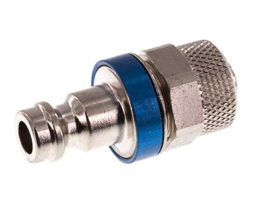 Vernikkeld Messing DN 5 Blauw Luchtkoppeling Insteeknippel 6x8 mm Push-On