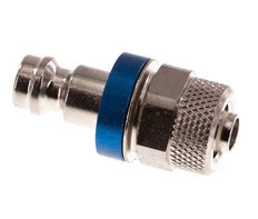 Vernikkeld Messing DN 5 Blauw Luchtkoppeling Insteeknippel 6x8 mm Push-On
