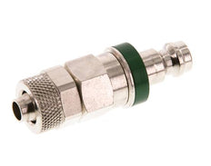 Vernikkeld Messing DN 5 Groen Luchtkoppeling Insteeknippel 6x8 mm Push-On Double Shut-Off