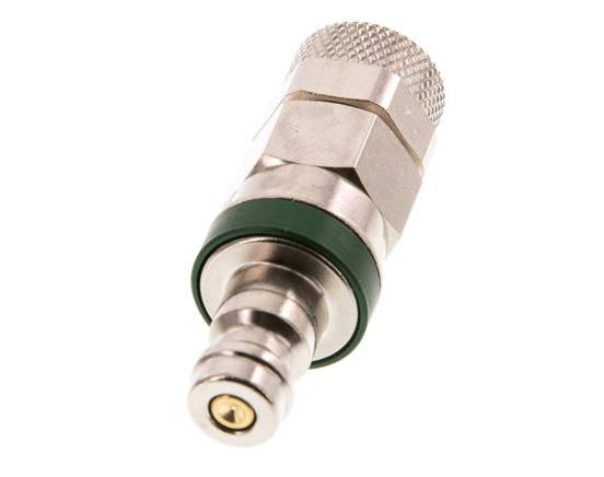 Vernikkeld Messing DN 5 Groen Luchtkoppeling Insteeknippel 6x8 mm Push-On Double Shut-Off