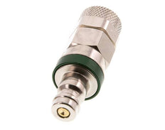 Vernikkeld Messing DN 5 Groen Luchtkoppeling Insteeknippel 6x8 mm Push-On Double Shut-Off