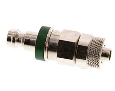 Vernikkeld Messing DN 5 Groen Luchtkoppeling Insteeknippel 6x8 mm Push-On Double Shut-Off