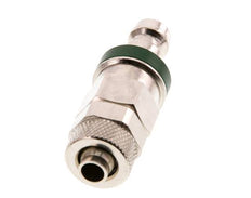 Vernikkeld Messing DN 5 Groen Luchtkoppeling Insteeknippel 6x8 mm Push-On Double Shut-Off