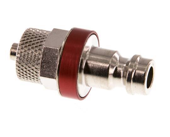 Vernikkeld Messing DN 5 Rood Luchtkoppeling Insteeknippel 4x6 mm Push-On