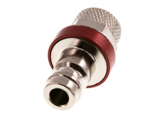 Vernikkeld Messing DN 5 Rood Luchtkoppeling Insteeknippel 4x6 mm Push-On