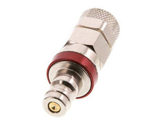 Vernikkeld Messing DN 5 Rood Luchtkoppeling Insteeknippel 6x8 mm Push-On Double Shut-Off