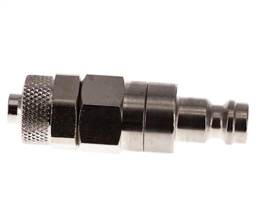 Vernikkeld Messing DN 5 Luchtkoppeling Insteeknippel 6x8 mm Push-On Double Shut-Off