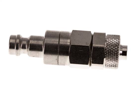 Vernikkeld Messing DN 5 Luchtkoppeling Insteeknippel 6x8 mm Push-On Double Shut-Off