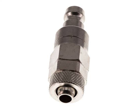 Vernikkeld Messing DN 5 Luchtkoppeling Insteeknippel 6x8 mm Push-On Double Shut-Off