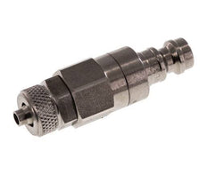 RVS DN 5 Luchtkoppeling Insteeknippel 4x6 mm Push-On Double Shut-Off