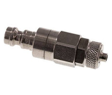 RVS DN 5 Luchtkoppeling Insteeknippel 4x6 mm Push-On Double Shut-Off