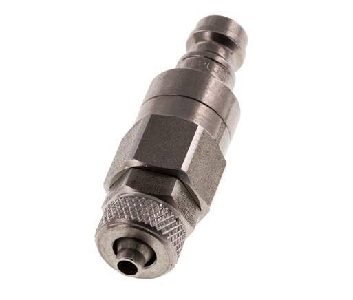 RVS DN 5 Luchtkoppeling Insteeknippel 4x6 mm Push-On Double Shut-Off
