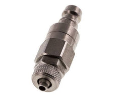 RVS DN 5 Luchtkoppeling Insteeknippel 4x6 mm Push-On Double Shut-Off