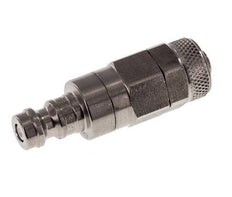 RVS DN 5 Luchtkoppeling Insteeknippel 6x8 mm Push-On Double Shut-Off