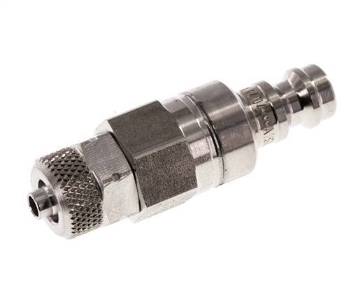 RVS 316L DN 5 Luchtkoppeling Insteeknippel 4x6 mm Push-On Double Shut-Off
