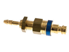 Messing DN 5 Blauw Luchtkoppeling Insteeknippel 4x6 mm Push-On Schotkoppeling Double Shut-Off