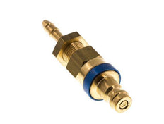 Messing DN 5 Blauw Luchtkoppeling Insteeknippel 4x6 mm Push-On Schotkoppeling Double Shut-Off