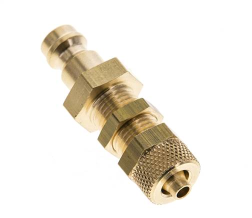Messing DN 5 Luchtkoppeling Insteeknippel 4x6 mm Push-On Schotkoppeling