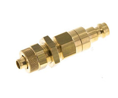 Messing DN 5 Luchtkoppeling Insteeknippel 6x8 mm Push-On Schotkoppeling Double Shut-Off