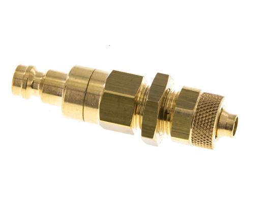 Messing DN 5 Luchtkoppeling Insteeknippel 6x8 mm Push-On Schotkoppeling Double Shut-Off